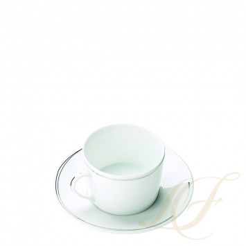 Чашка чайная / кофейная с блюдцем 0,2л коллекции Vertigo бренда Christofle