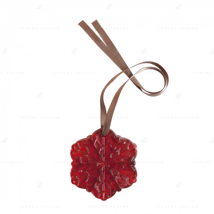 Рождественская снежинка - красный