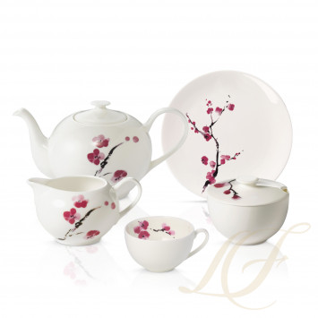 Чайный сервиз на 6 персон коллекции Cherry Blossom бренда Dibbern
