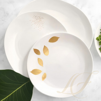 Тарелка 21см коллекции Gold Leaf бренда Dibbern