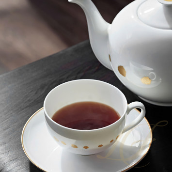 Чашка кофейная с блюдцем 0,25л коллекции Golden Pearls бренда Dibbern