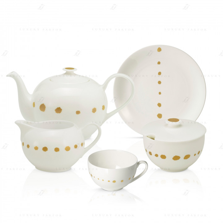 Чайный сервиз на 6 персон коллекции Golden Pearls бренда Dibbern