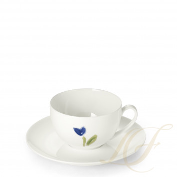 Чашка кофейная с блюдцем 0,25л коллекции Impression - Blau бренда Dibbern