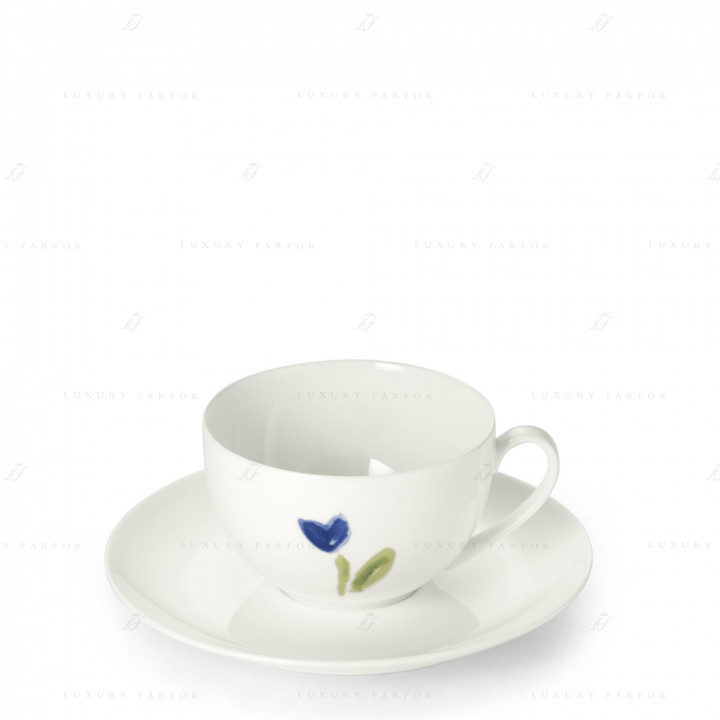 Чашка кофейная с блюдцем 0,25л коллекции Impression - Blau бренда Dibbern