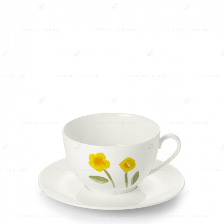 Чашка для завтрака с блюдцем 0,4л коллекции Impression - Gelb бренда Dibbern