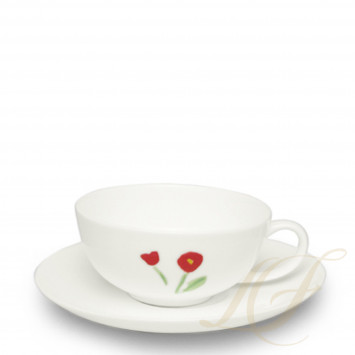 Чашка чайная с блюдцем 0,2л коллекции Impression - Rot бренда Dibbern