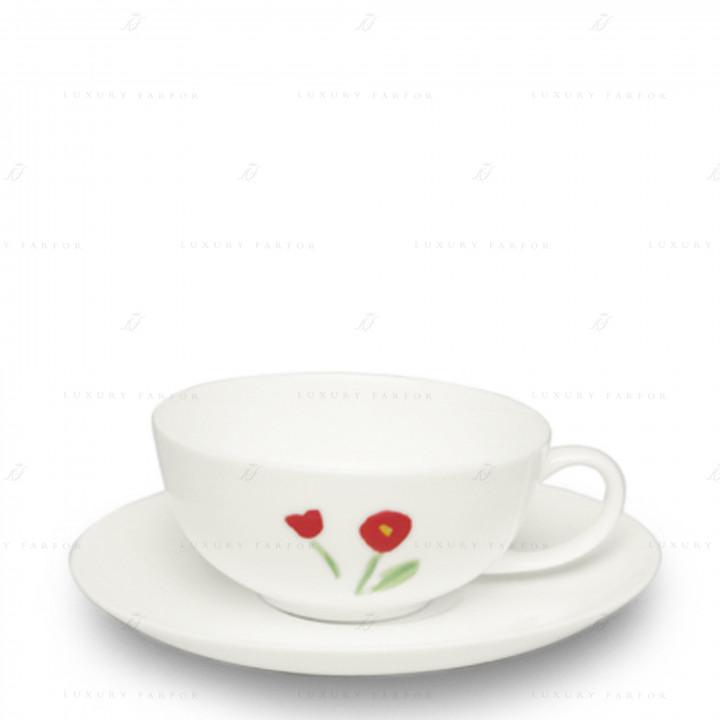 Чашка чайная с блюдцем 0,2л коллекции Impression - Rot бренда Dibbern