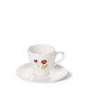 Чашка эспрессо с блюдцем 0,11л коллекции Impression - Rot бренда Dibbern
