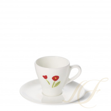 Чашка эспрессо с блюдцем 0,11л коллекции Impression - Rot бренда Dibbern