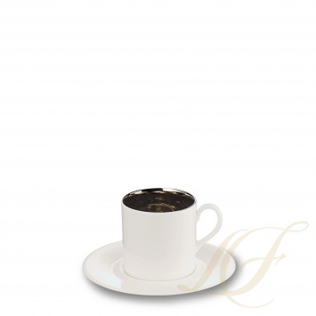 Чашка эспрессо с блюдцем 0,1л коллекции Platinum бренда Dibbern