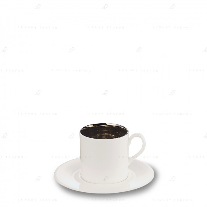 Чашка эспрессо с блюдцем 0,1л коллекции Platinum бренда Dibbern