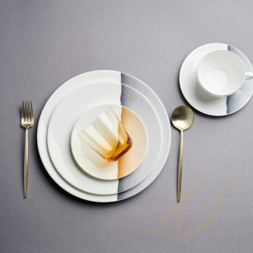 Блюдце для чашки 16см коллекции Silhouette - Beige бренда Dibbern