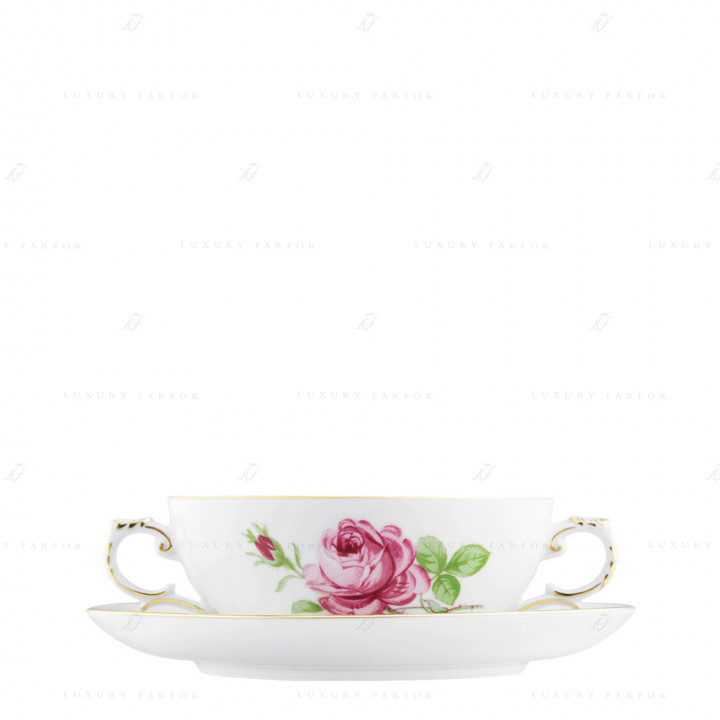 Чаша суповая с блюдцем 0,33л коллекции Alt-Fuerstenberg Rose бренда Fürstenberg