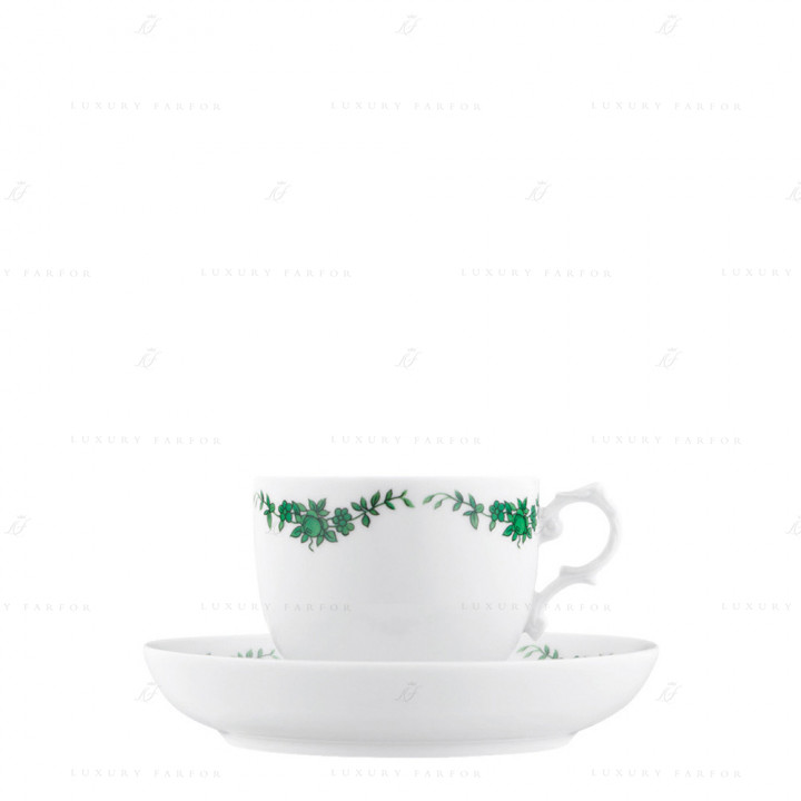 Чашка эспрессо с блюдцем 0,10л коллекции Alt-Fürstenberg Schlossgarten бренда Fürstenberg