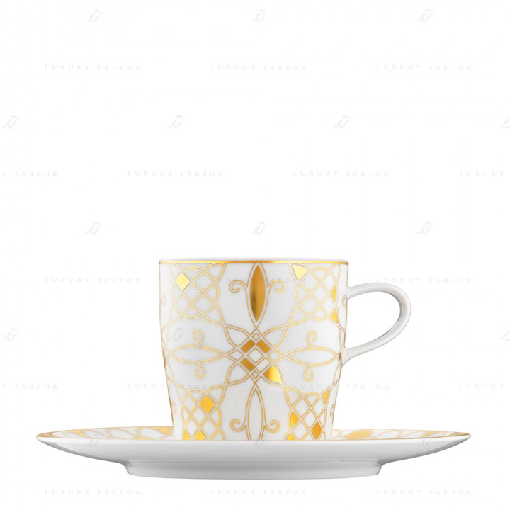 Чашка кофейная с блюдцем 0,20л коллекции Auréole Dorée бренда Fürstenberg