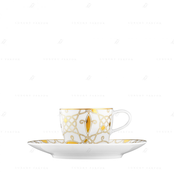 Чашка эспрессо с блюдцем 0,07л коллекции Auréole Dorée бренда Fürstenberg