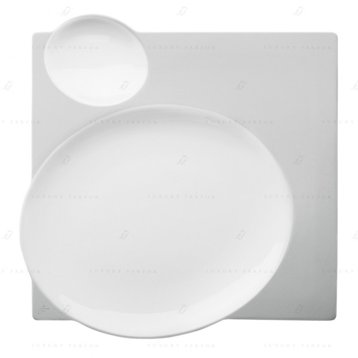 Тарелка квадратная 24см коллекции Blanc Gourmetline 