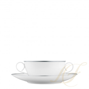 Чаша суповая с блюдцем 0,32л коллекции Carlo Dal Bianco Platino бренда Fürstenberg