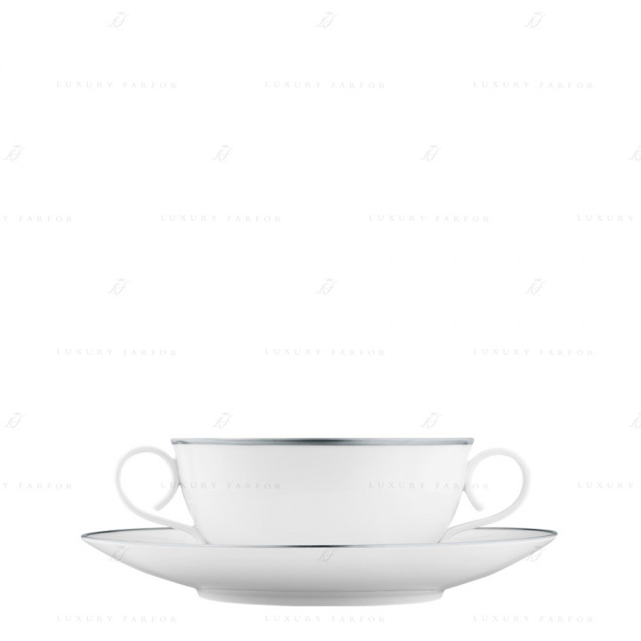 Чаша суповая с блюдцем 0,32л коллекции Carlo Dal Bianco Platino бренда Fürstenberg