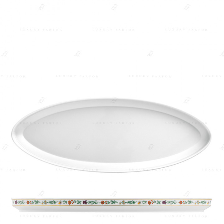 Блюдо овальное 45см коллекции Carlo dal Bianco Rajasthan бренда Fürstenberg