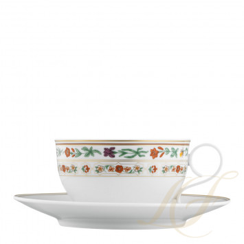 Чашка чайная с блюдцем 0,22л коллекции Carlo dal Bianco Rajasthan бренда Fürstenberg