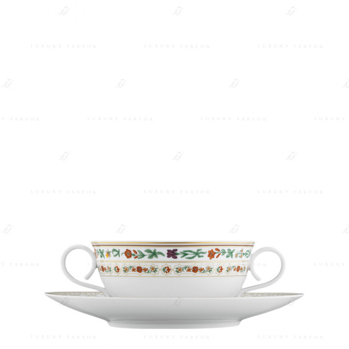 Чаша суповая с блюдцем 0,32л коллекции Carlo dal Bianco Rajasthan бренда Fürstenberg