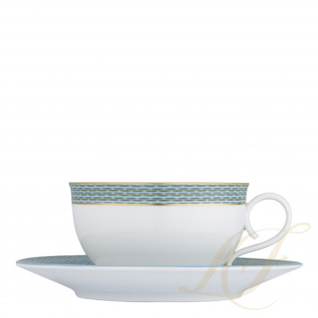 Чашка чайная с блюдцем 0,22л коллекции Carlo Dal Bianco Tessuto бренда Fürstenberg