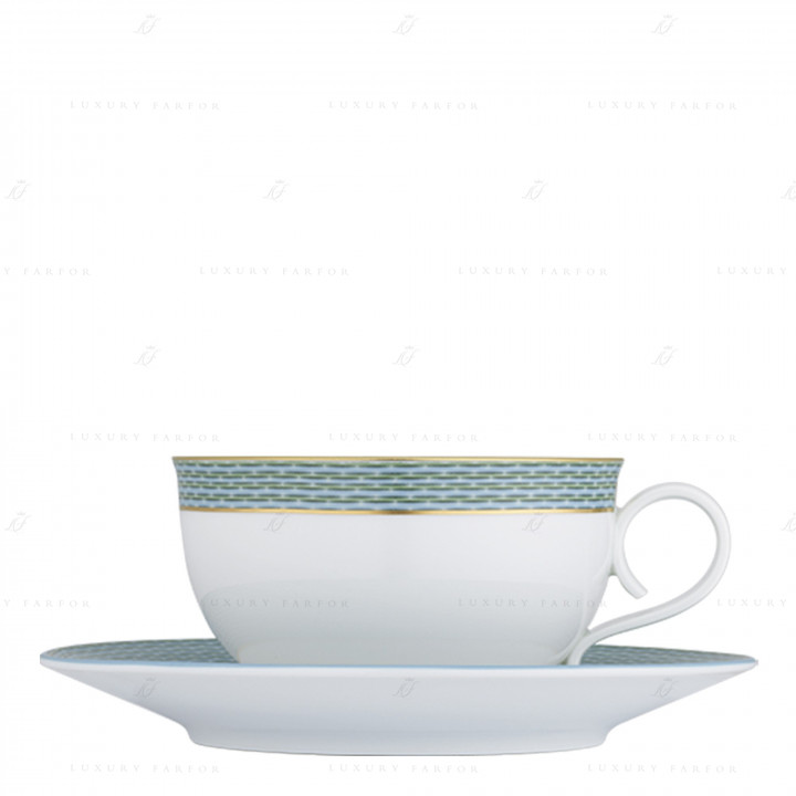 Чашка чайная с блюдцем 0,22л коллекции Carlo Dal Bianco Tessuto бренда Fürstenberg
