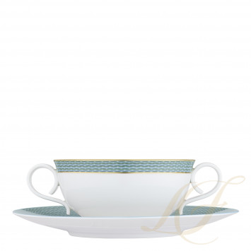 Чаша суповая с блюдцем 0,45л коллекции Carlo Dal Bianco Tessuto бренда Fürstenberg