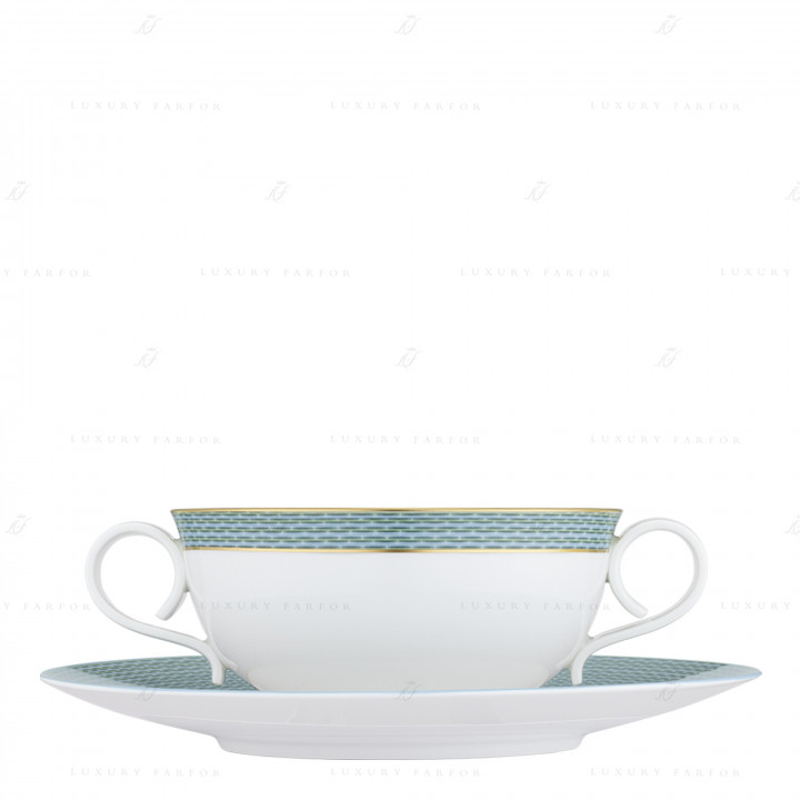 Чаша суповая с блюдцем 0,45л коллекции Carlo Dal Bianco Tessuto бренда Fürstenberg