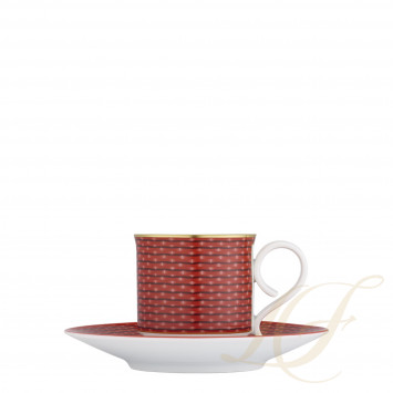 Чашка эспрессо с блюдцем 0,1л коллекции Carlo Dal Bianco Tessuto бренда Fürstenberg