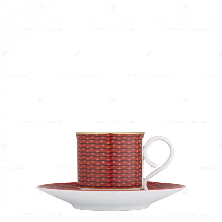Чашка эспрессо с блюдцем 0,1л коллекции Carlo Dal Bianco Tessuto бренда Fürstenberg