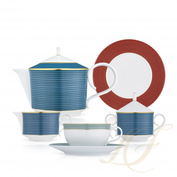 Чайный сервиз на 6 персон коллекции Carlo Dal Bianco Tessuto бренда Fürstenberg