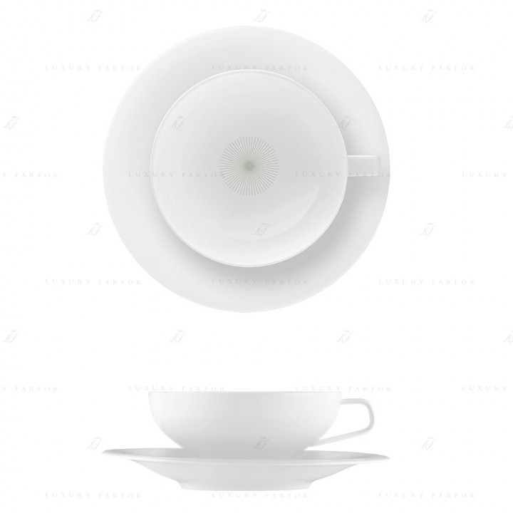 Чашка чайная с блюдцем 0,20л коллекции Fluen Fine Lines бренда Fürstenberg