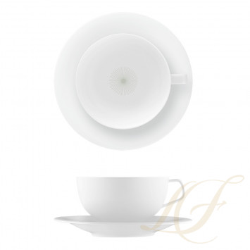Чашка капучино с блюдцем 0,30л коллекции Fluen Fine Lines бренда Fürstenberg