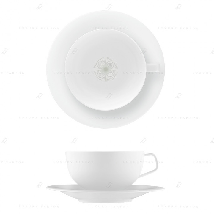 Чашка капучино с блюдцем 0,30л коллекции Fluen Fine Lines бренда Fürstenberg