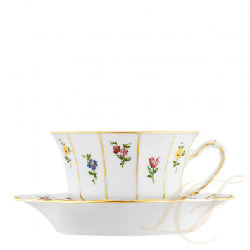 Чашка кофейная с блюдцем 0,20л коллекции Grecque Mille Fleurs бренда Fürstenberg