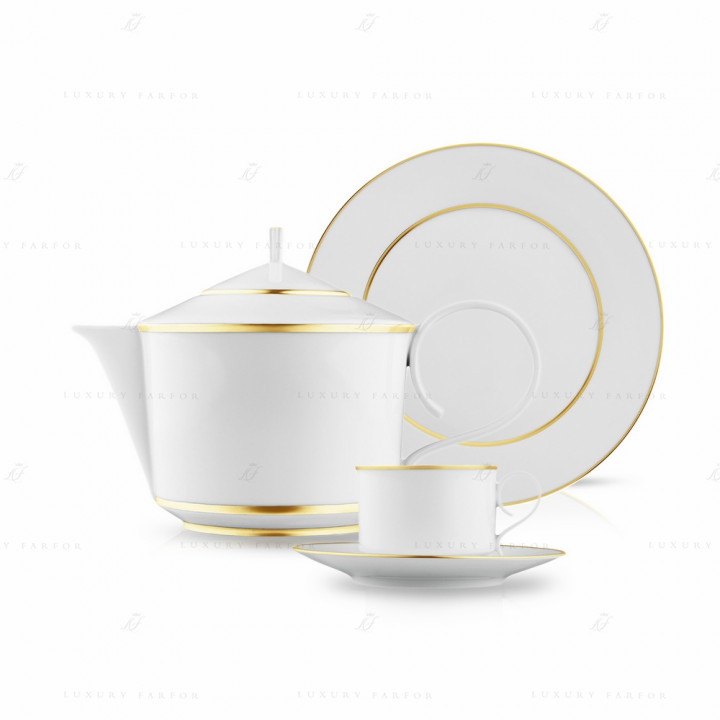 Чайный сервиз на 6 персон, 21 предмет коллекции Carlo Dal Bianco Oro бренда Fürstenberg