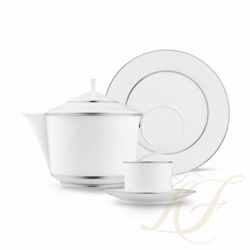 Чайный сервиз на 6 персон, 21 предмет коллекции Carlo Dal Bianco Platino бренда Fürstenberg