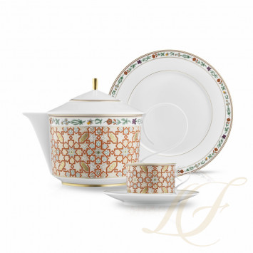 Чайный сервиз на 6 персон, 21 предмет коллекции Carlo dal Bianco Rajasthan бренда Fürstenberg