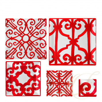 Набор из 5 чаш (№ 1 до № 5)  коллекции Balcon du Guadalquivir бренда Hermes