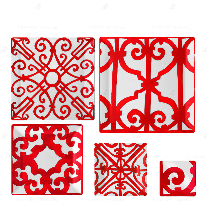 Набор из 5 чаш (№ 1 до № 5)  коллекции Balcon du Guadalquivir бренда Hermes