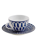 Чашка чайная с блюдцем 200мл коллекции Bleus d'Ailleurs бренда Hermes