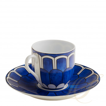 Чашка кофейная с блюдцем 100мл коллекции Bleus d'Ailleurs бренда Hermes