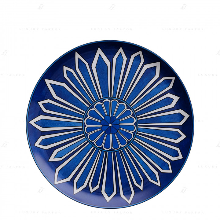 Тарелка тортовая 32см коллекции Bleus d'Ailleurs бренда Hermes