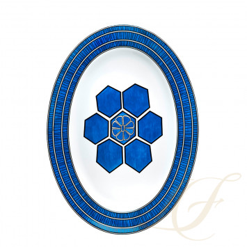 Блюдо овальное 42см коллекции Bleus d'Ailleurs бренда Hermes