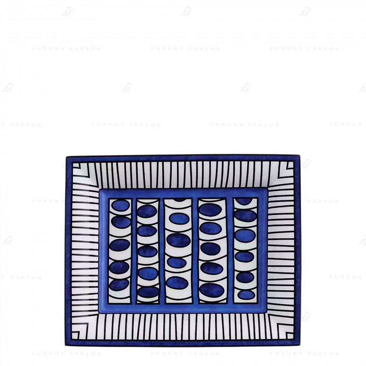 Чаша прямоугольная 21x17см коллекции Bleus d'Ailleurs бренда Hermes
