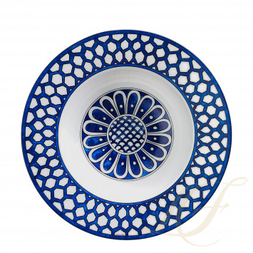 Тарелка суповая 21см коллекции Bleus d'Ailleurs бренда Hermes