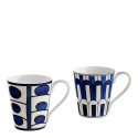 Набор из 2 кружек (№ 1 & № 3)  коллекции Bleus d'Ailleurs бренда Hermes