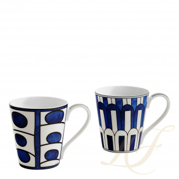 Набор из 2 кружек (№ 1 & № 3)  коллекции Bleus d'Ailleurs бренда Hermes